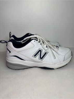 New Balance 608 White Navy Mens Casual Comfort Training Sneaker Shoes